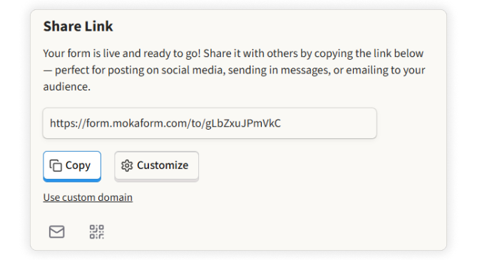 Copy the share link